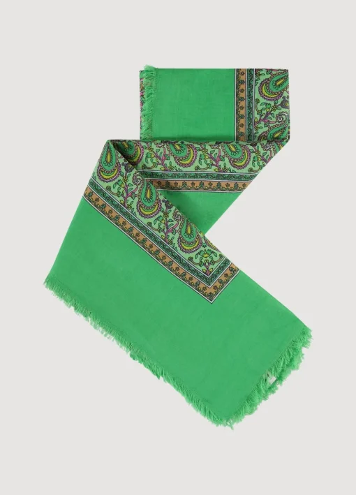 Square Paisley Print Scarf