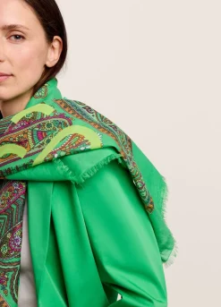 Square Paisley Print Scarf
