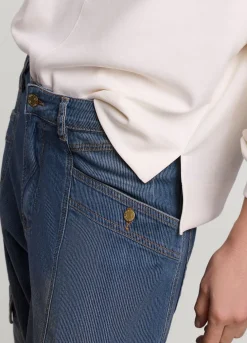 Striped Cargo Jeans