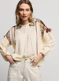 Top With Colourful Embroidery