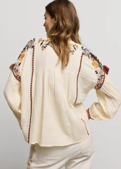 Top With Colourful Embroidery