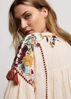 Top With Colourful Embroidery