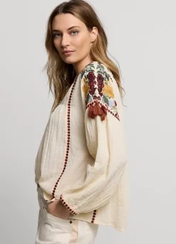 Top With Colourful Embroidery