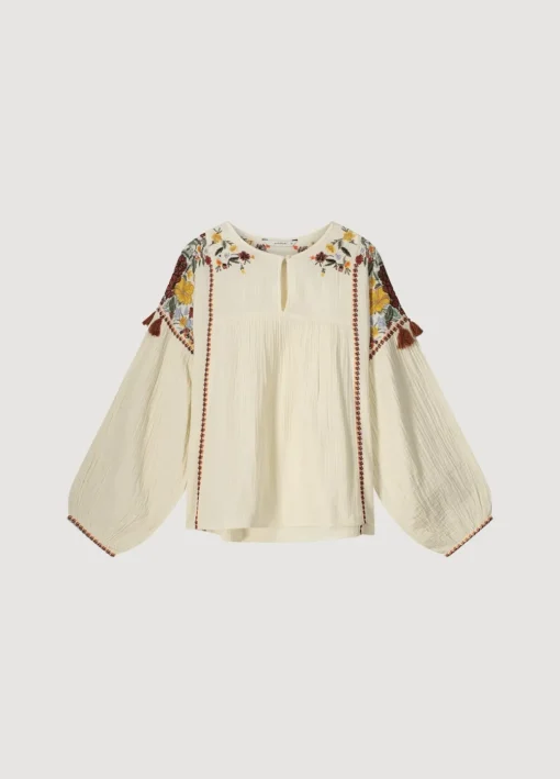 Top With Colourful Embroidery