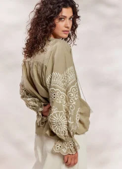 Top With Rich Embroidery