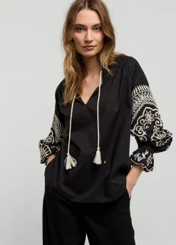 Top With Rich Embroidery