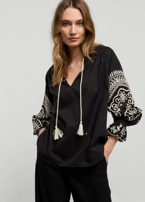 Top With Rich Embroidery