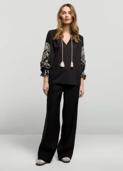 Top With Rich Embroidery
