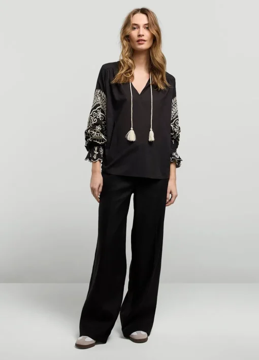 Top With Rich Embroidery