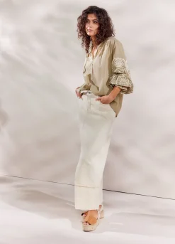 Top With Rich Embroidery