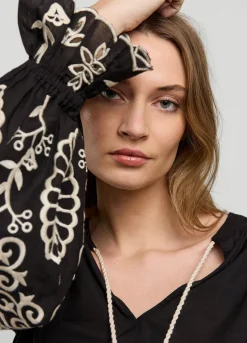 Top With Rich Embroidery