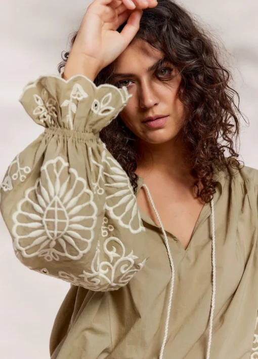 Top With Rich Embroidery