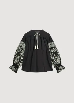 Top With Rich Embroidery