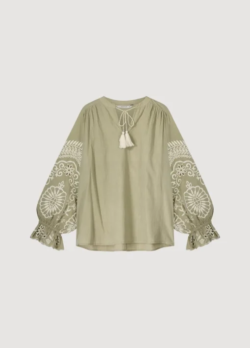 Top With Rich Embroidery
