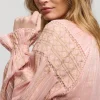 Voile Blouse With Lace