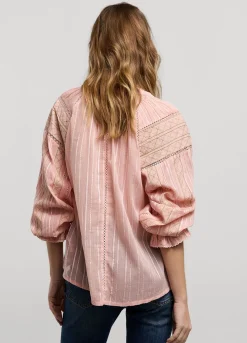 Voile Blouse With Lace