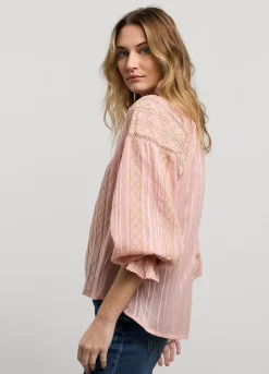 Voile Blouse With Lace