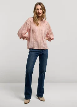 Voile Blouse With Lace