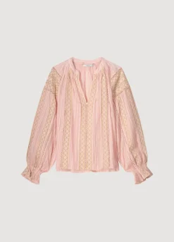 Voile Blouse With Lace