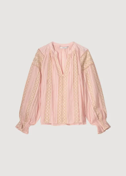 Voile Blouse With Lace