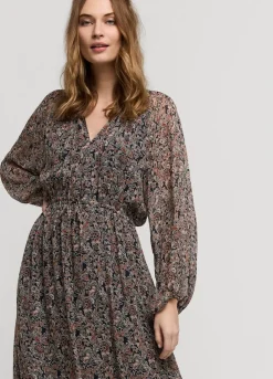 Wide Dress With Floral Print
