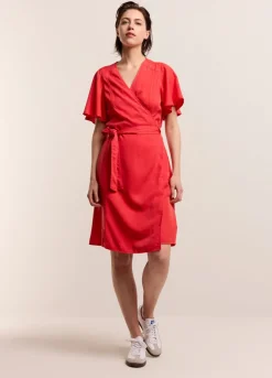 Wrap Dress With Butterfly Sleeves